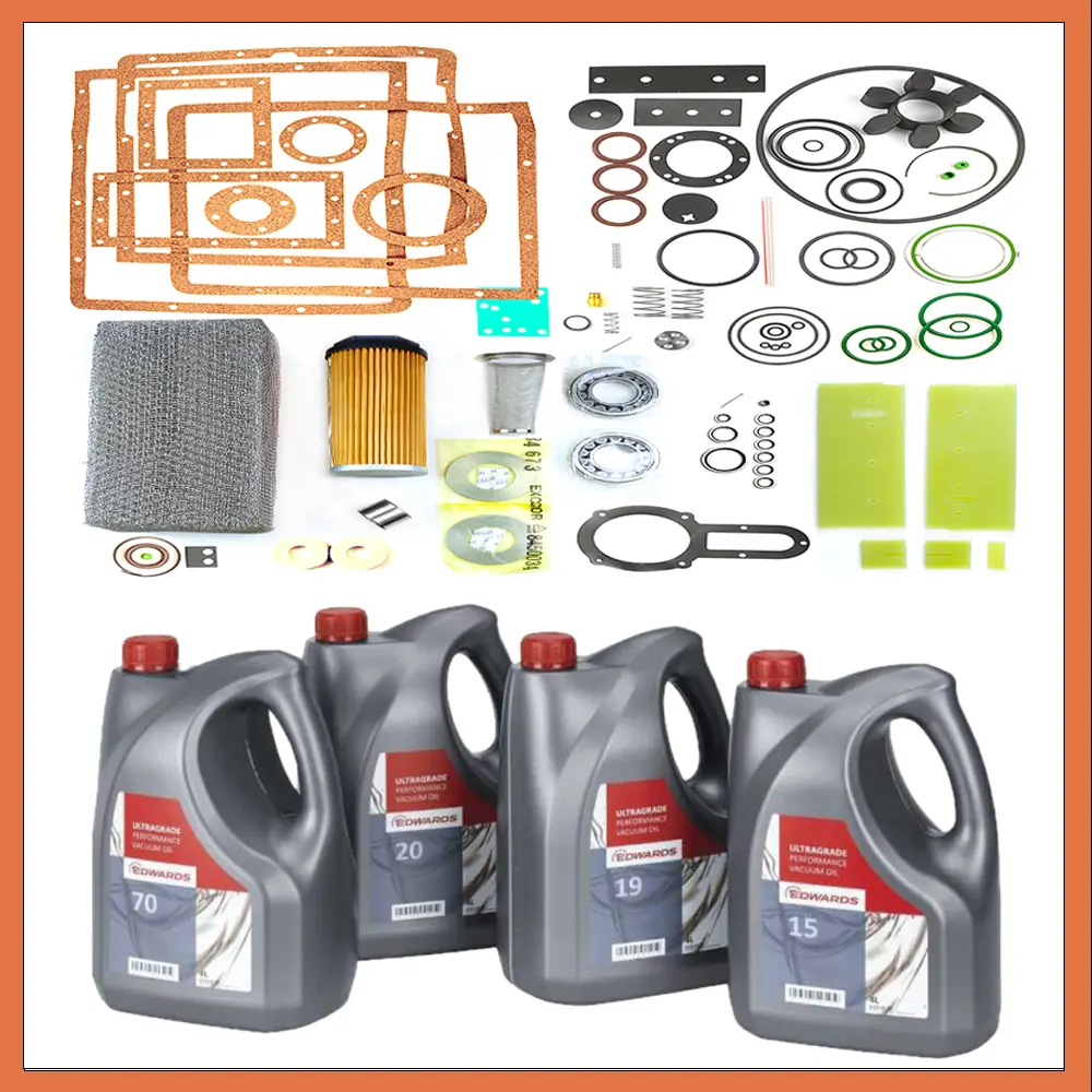 Home 14 Vacuum pump oils and spare parts for maintenance